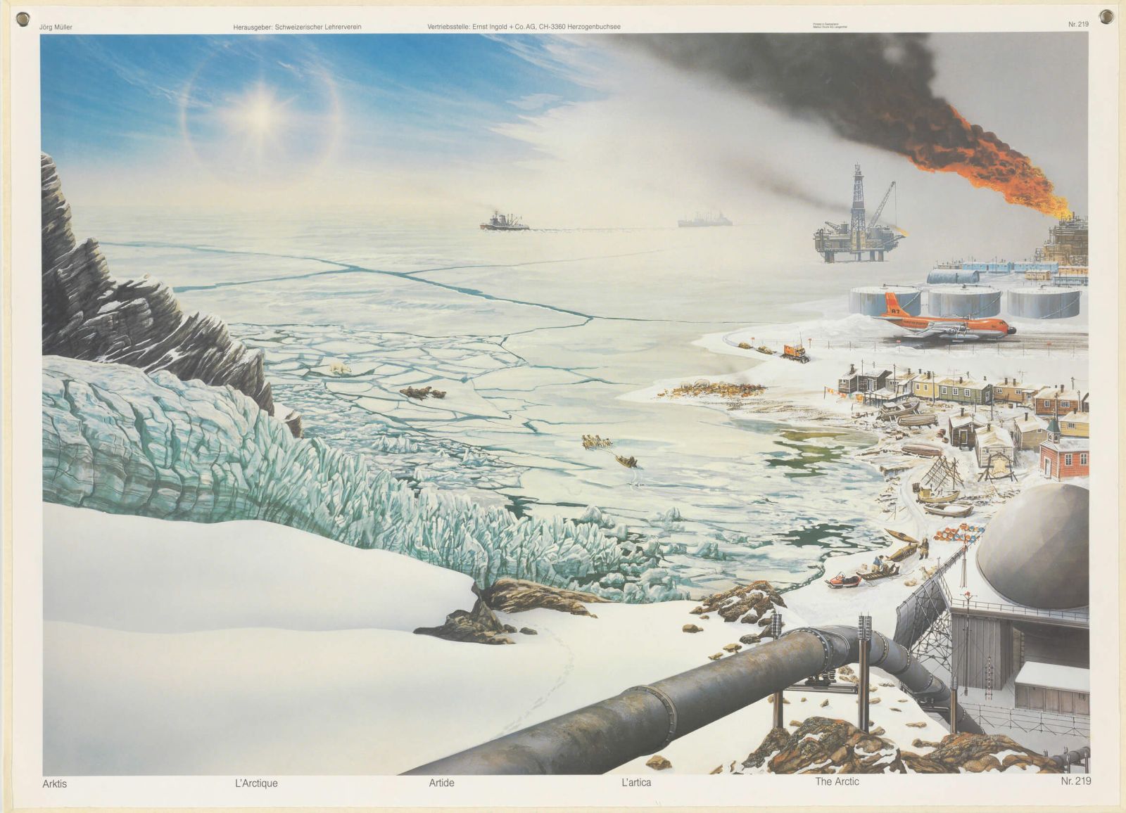 Die Arktis, gemalt von Jörg Muller (1988)